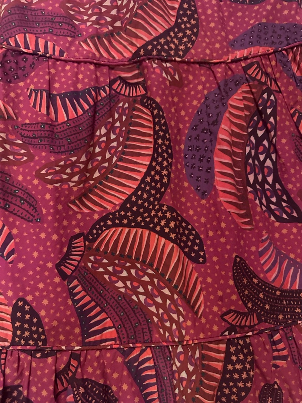 FARM Rio Wild Bananas Ruffled Midi Dress NWT - Picture 8 of 11
